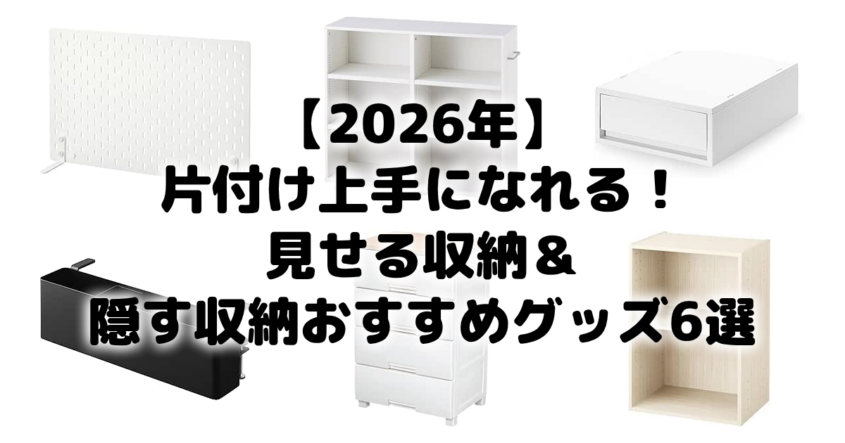 【2026年】片付け上手になれる!見せる収納&隠す収納おすすめグッズ6選